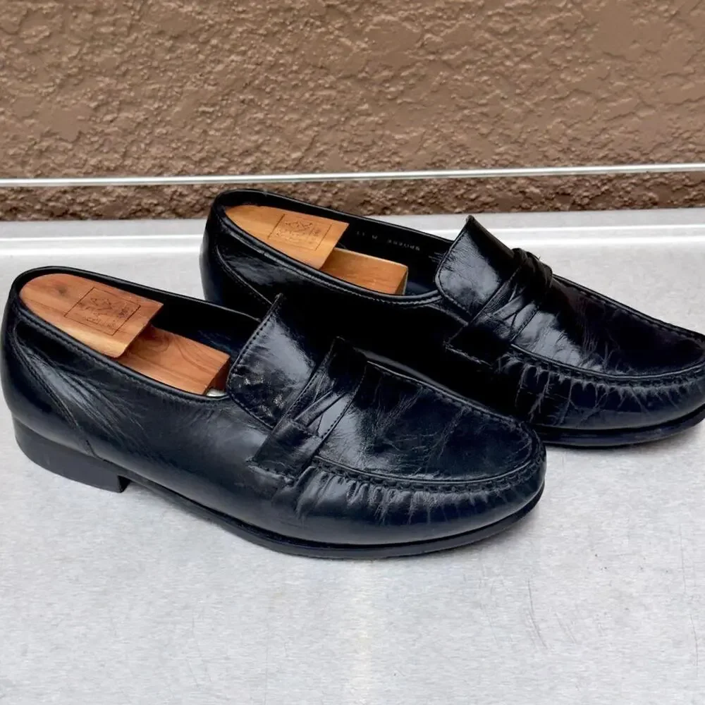 Nunn Bush Black Leather Loafers - Size 11 W